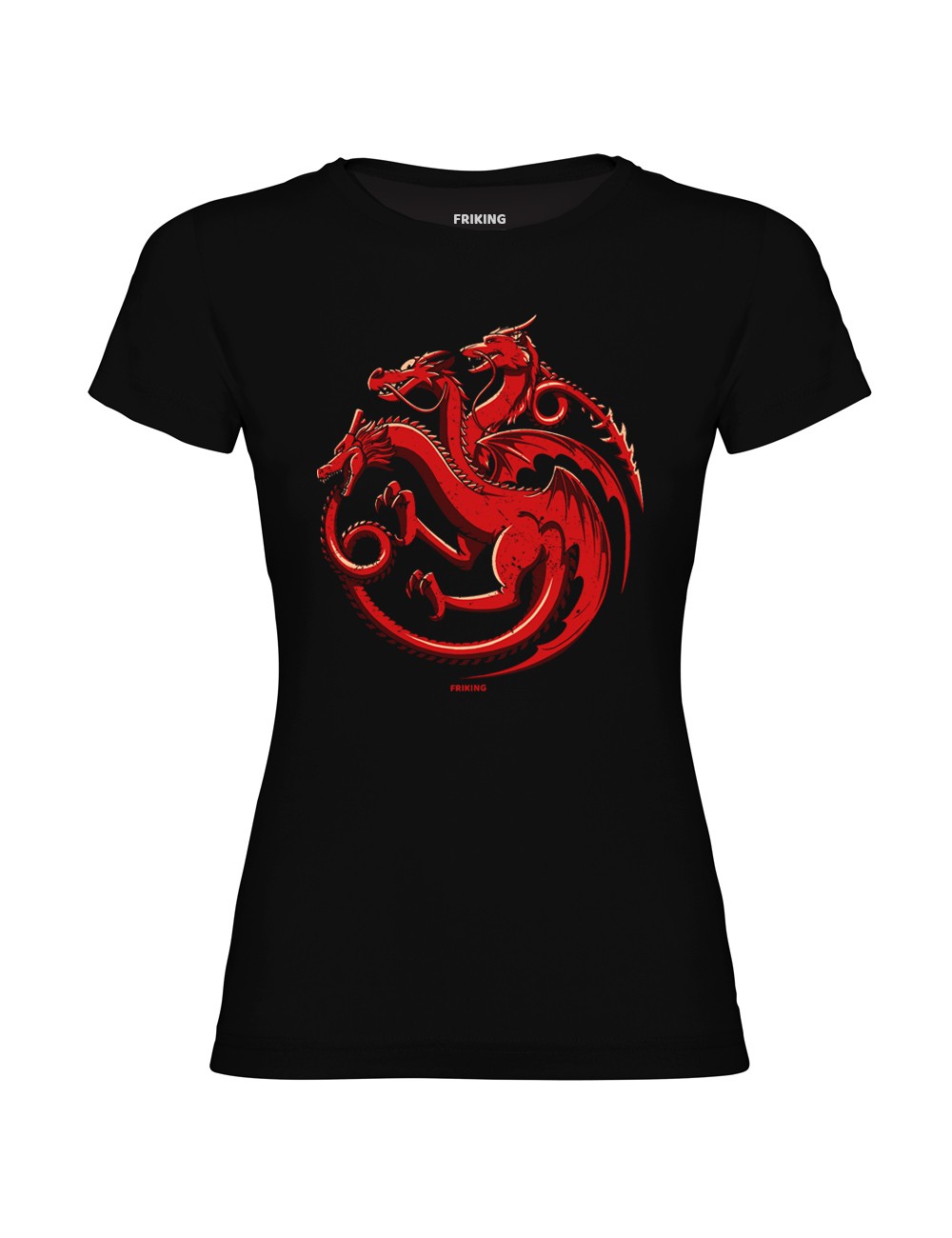 Camiseta blanca dragon online rojo