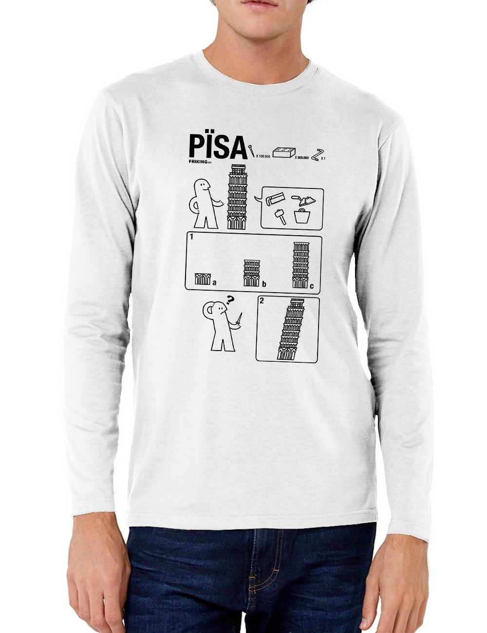 Camiseta original para hombre manga larga Pisa Friking.es