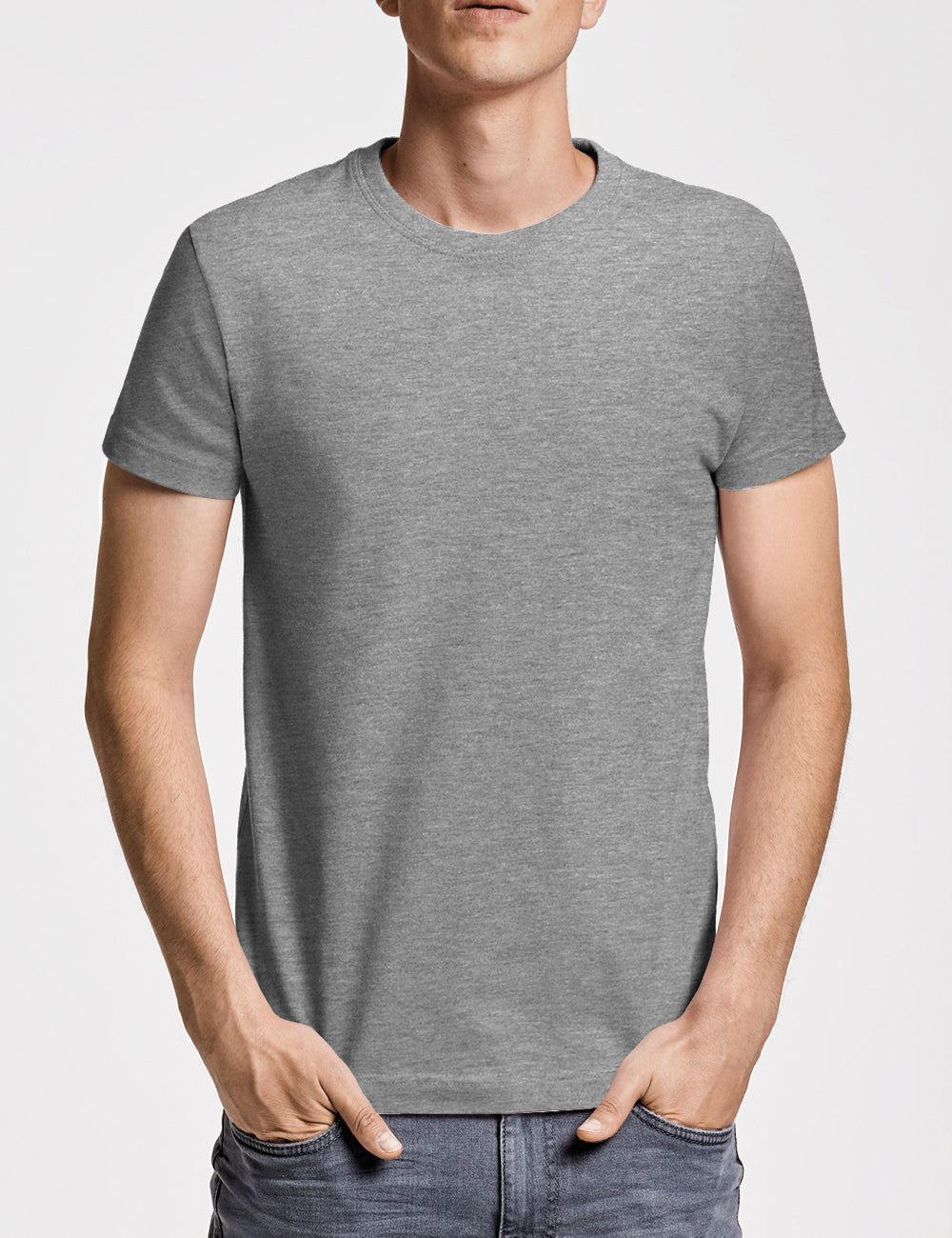 Camiseta manga corta Hombre (Gris Mezcla)