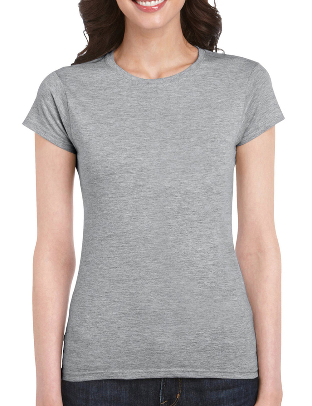 Camiseta manga corta Mujer (Gris Mezcla)