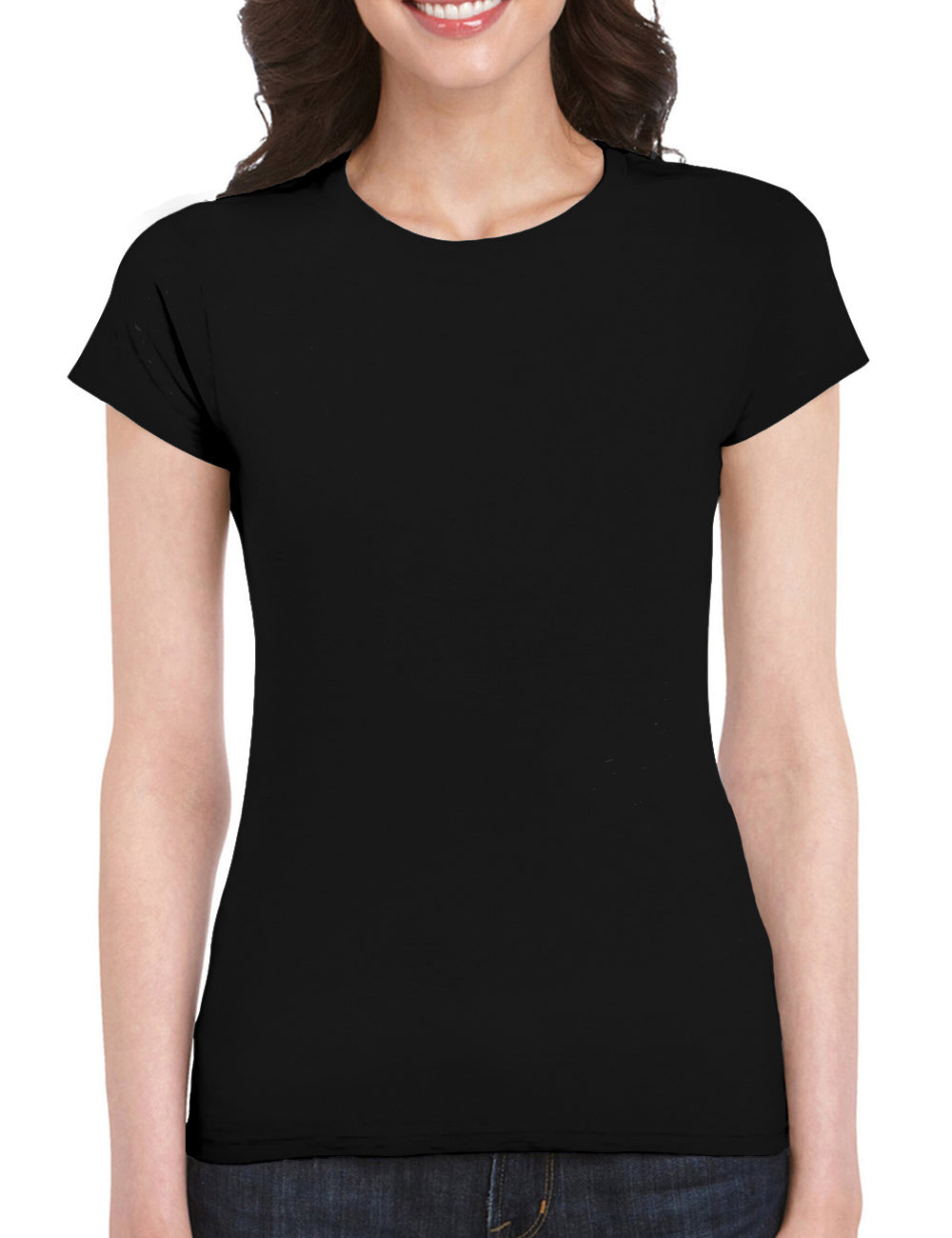 Camiseta manga corta Mujer (Negro)