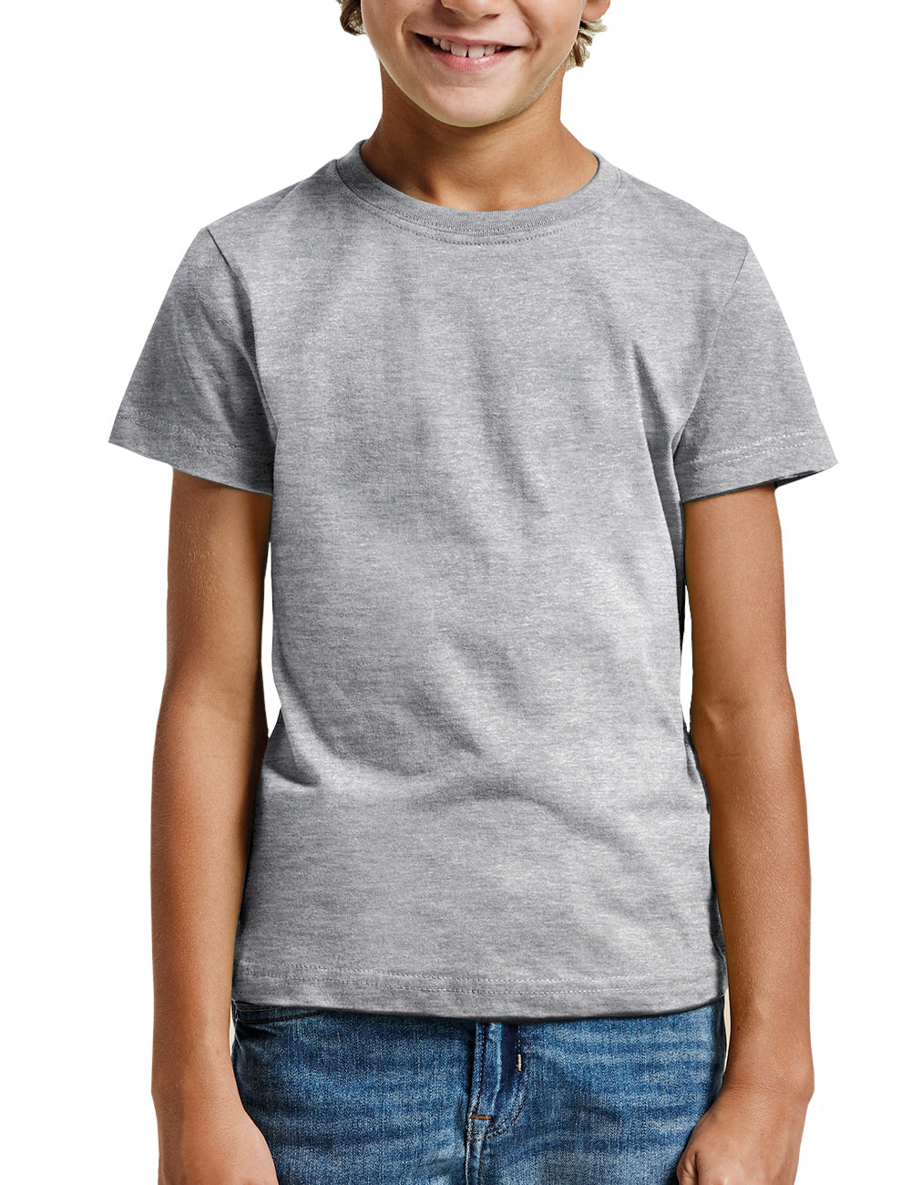 Camiseta manga corta Niño (Gris Mezcla)