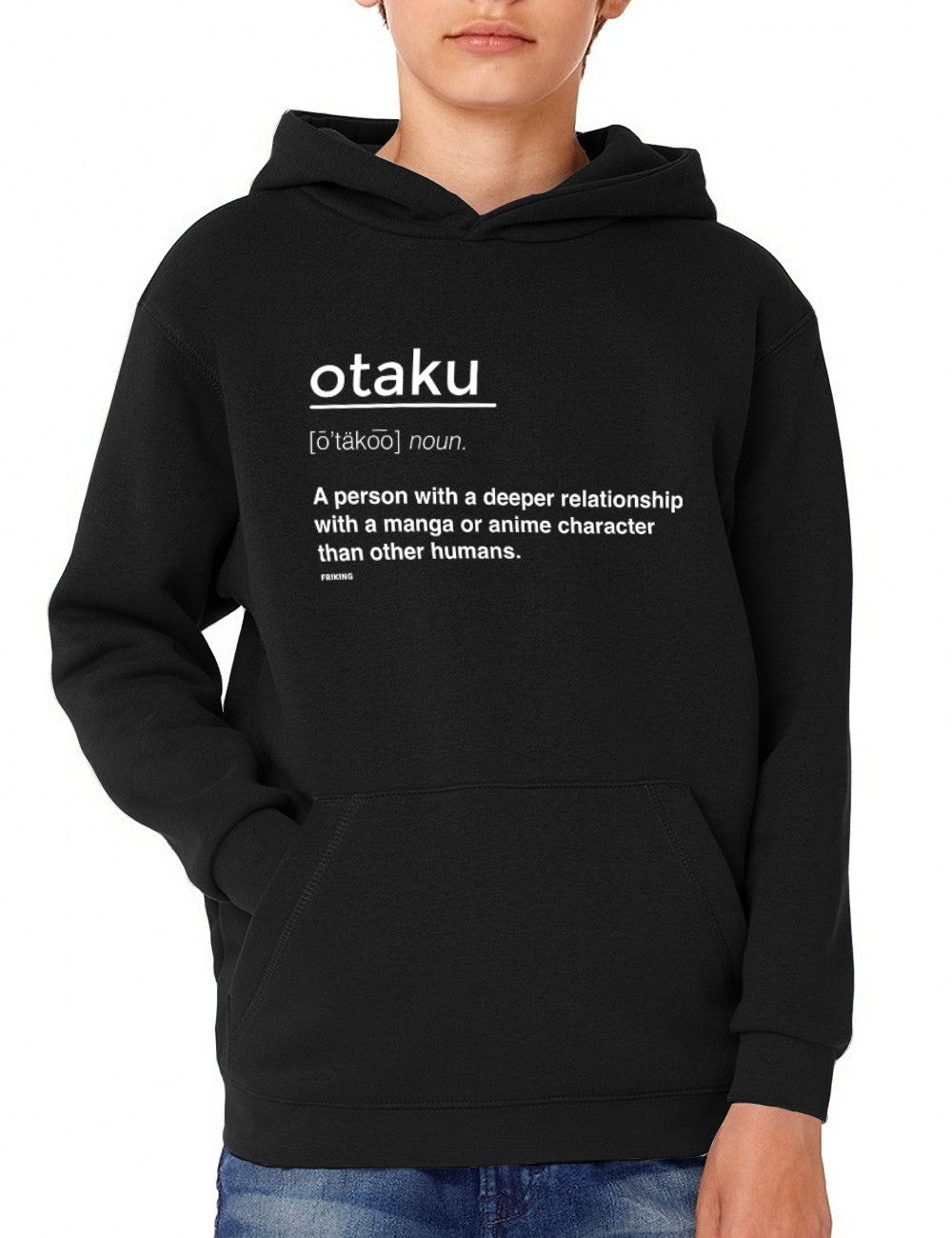 Sudadera con capucha divertida para ni os Otaku Definition